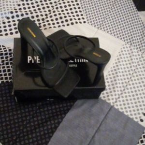 Black Square Toe Heels